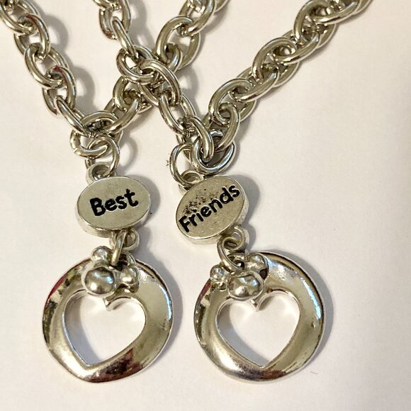 Vintage Disney Mickey Mouse Ears Charm Bracelet (2) Best Friends Silver Plated - Picture 4 of 8